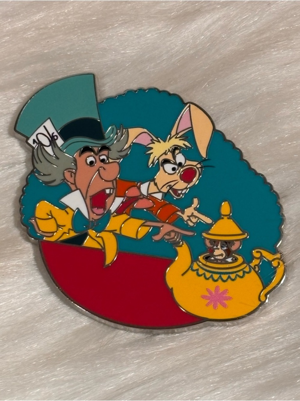 Disney Parks Alice In Wonderland Mad Hatter March Hare Dormouse Hinged Pin New